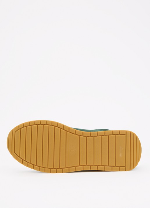 Dune London Ettah sneaker van leer met logo - detail 4 groen