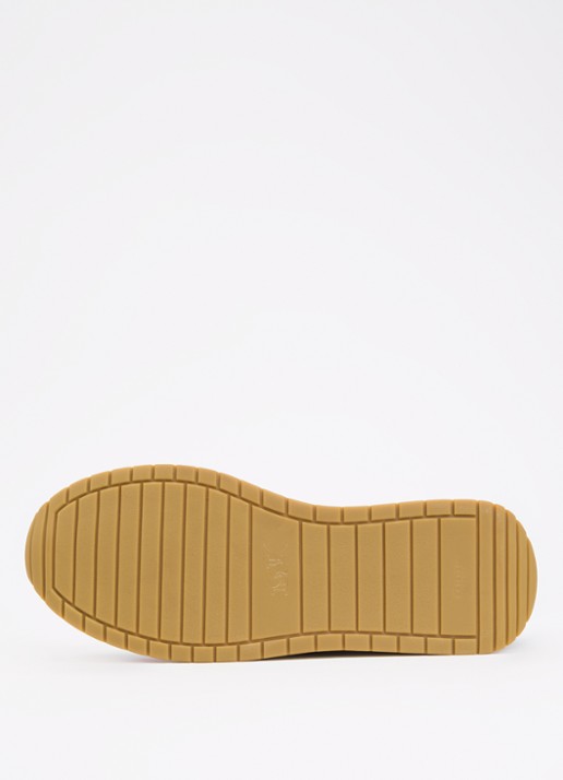 Dune London Ettah sneaker van leer met logo - detail 3 aubergine