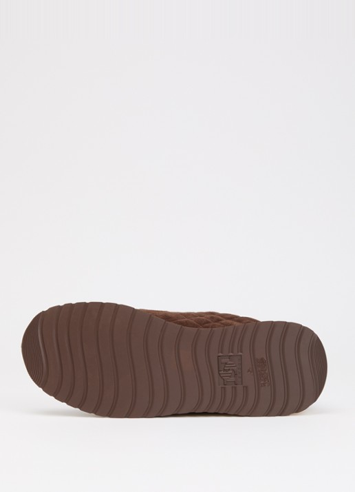 Dune London Evelie sneaker met quilt patroon - detail 3 donkerbruin