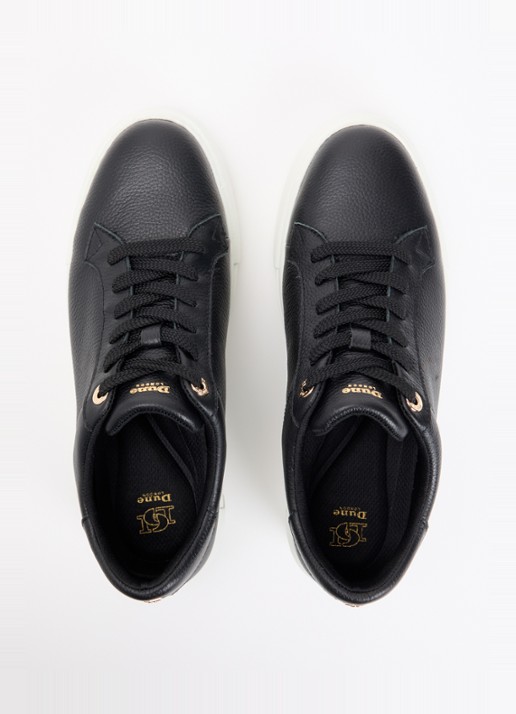 Dune London Evienne sneaker met plateauzool - detail 2 zwart