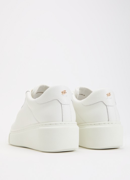 Dune London Evienne sneaker met plateauzool - achterkant 4 wit