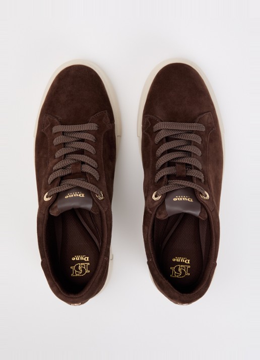 Dune London Evienne sneaker met plateauzool - detail 2 bruin