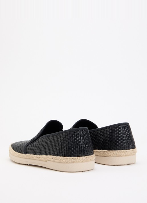 Dune London Fabbien espadrille van canvas - achterkant 4 zwart