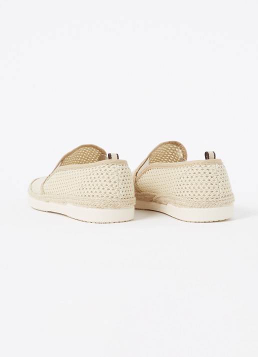 Dune London Fisherr slip-on van canvas - detail 3 donkerbeige