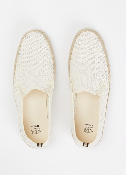 Dune London Fisherr slip-on van canvas - detail 3 gebroken wit