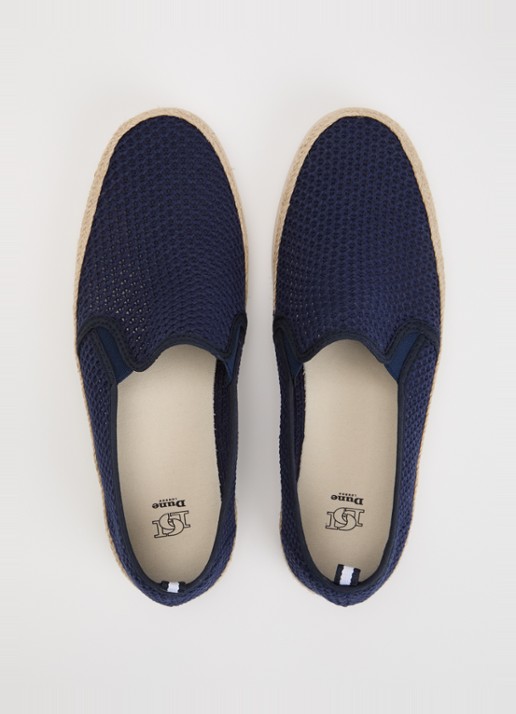 Dune London Fishers espadrilles met gebreid bovenwerk - detail 2 royalblauw