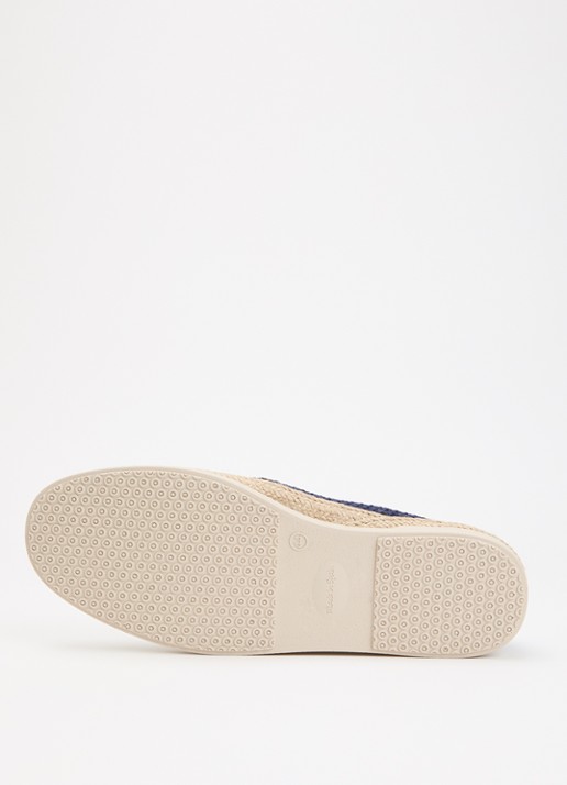 Dune London Fishers espadrilles met gebreid bovenwerk - detail 3 royalblauw