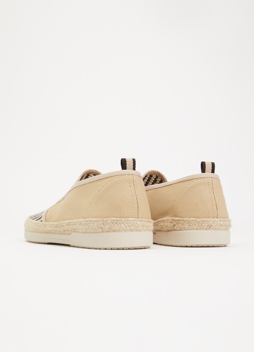 Dune London Fishing espadrilles met gebreid bovenwerk - achterkant 2 beige
