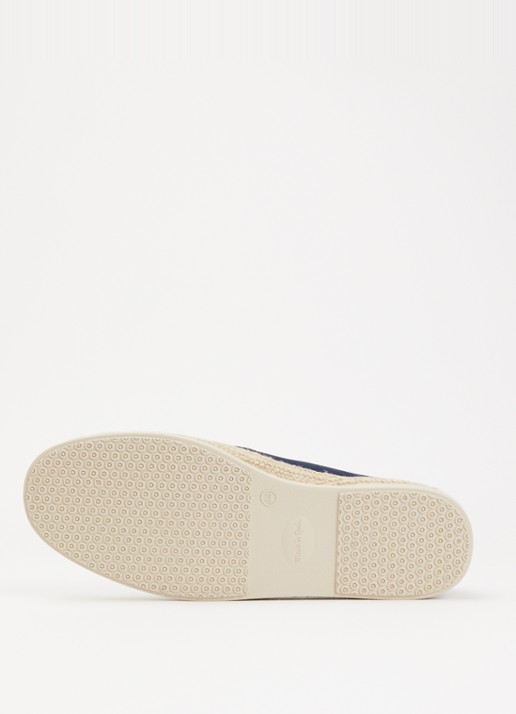 Dune London Fishing espadrilles met gebreid bovenwerk - detail 4 donkerblauw