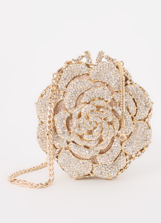 Dune London Floral clutch met strass