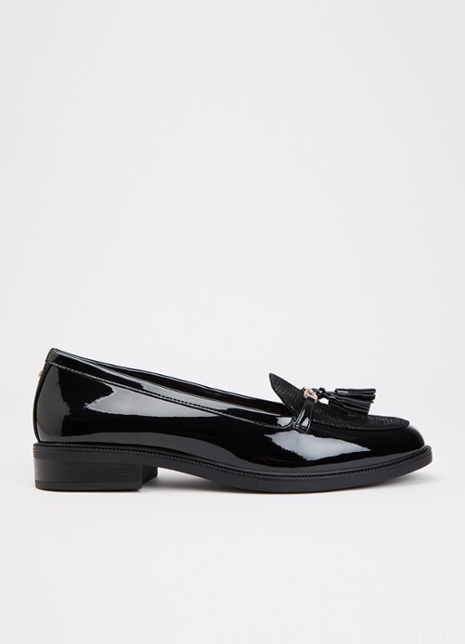 Dune London Gazeles loafer met lakfinish