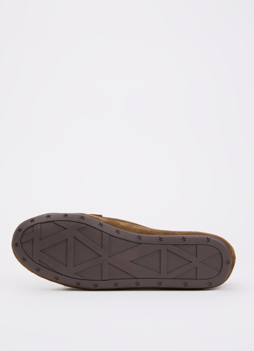 Dune London Geen mocassin van leer met franjes - detail 3 bruin