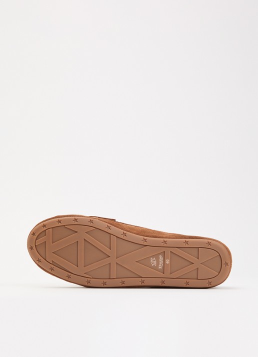 Dune London Geen mocassin van leer met franjes - detail 4 cognac