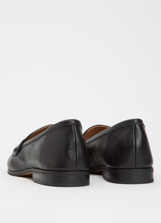 Dune London Giavonni loafer van leer - achterkant zwart