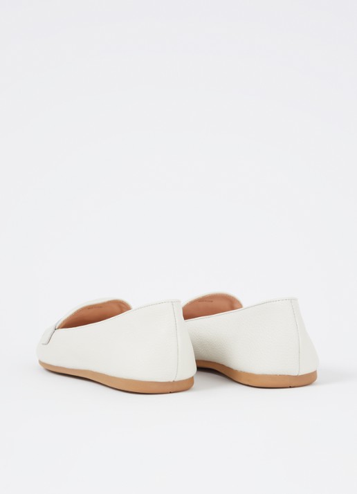 Dune London Gina loafer van leer met logo - achterkant 4 gebroken wit