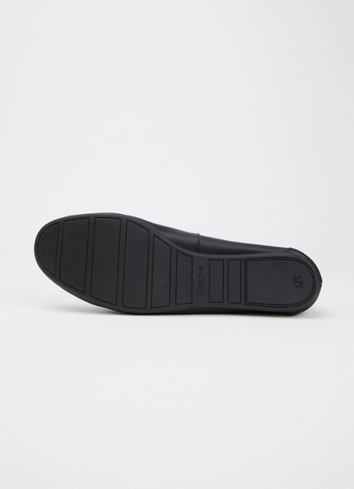Dune London Girella mocassin van leer met strikdetail - detail 3 zwart