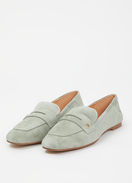 Dune London Glances loafer van leer - detail 2 groen