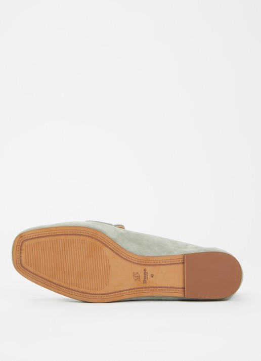 Dune London Glances loafer van leer - detail 4 groen