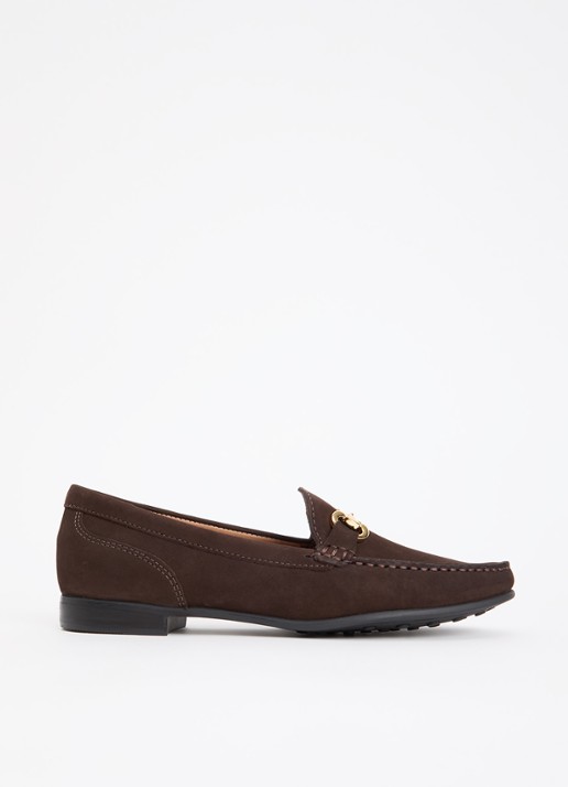 Dune London Glena loafer - voorkant 2 donkerbruin