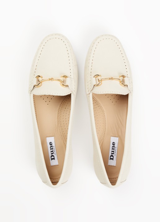 Dune London Glenniee loafer van suède - detail 4 creme