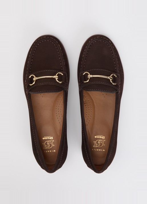Dune London Glenny loafer van leer - detail 2 bruin