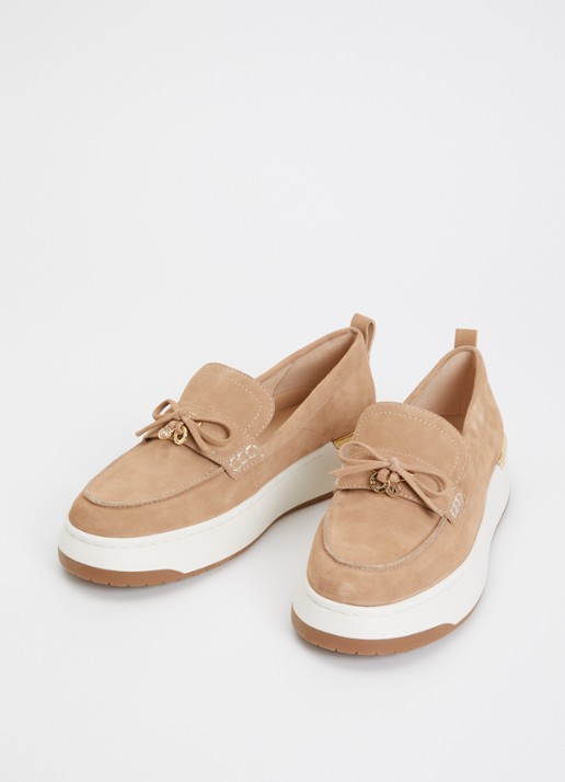 Dune London Glide loafer van leer - detail 2 beige