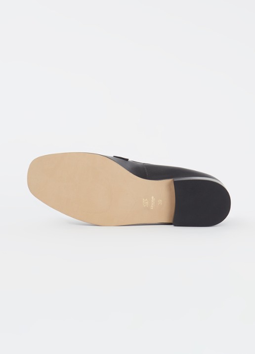 Dune London Glimpse loafer van leer - detail 4 zwart