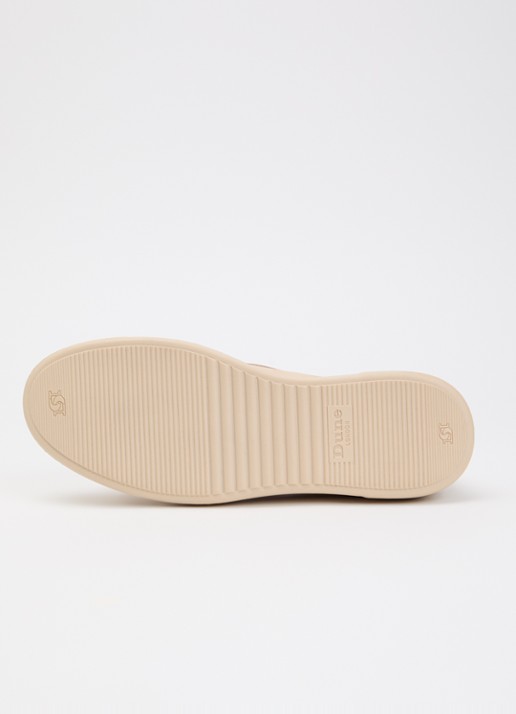 Dune London Glissade loafer van leer met franjes - detail 4 creme