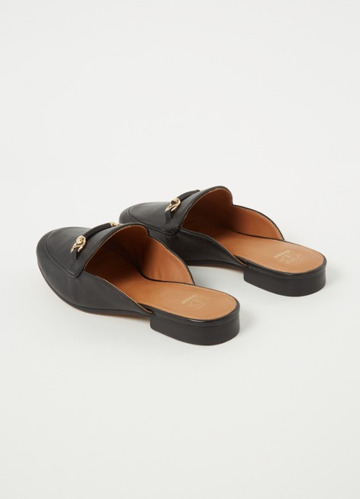 Dune London Glowed loafer van leer - detail 2 zwart