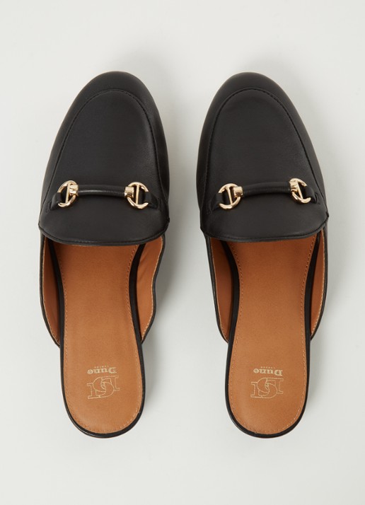Dune London Glowed loafer van leer - detail 3 zwart