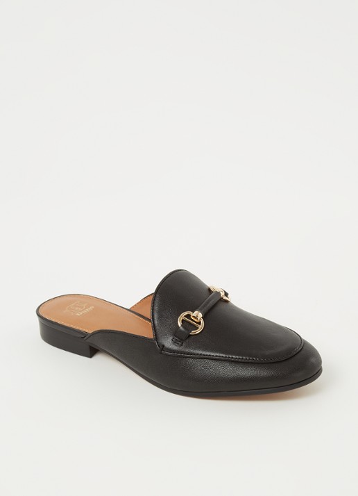 Dune London Glowed loafer van leer - voorkant 5 zwart