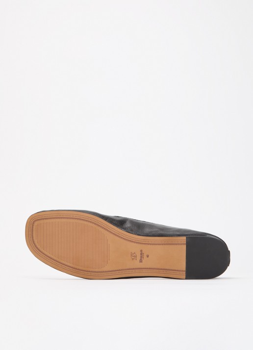 Dune London Gosette loafer van leer met details van suède - detail 5 zwart