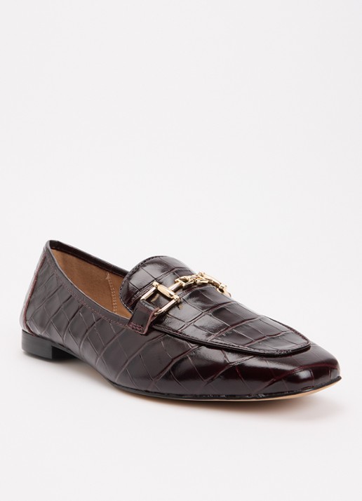 Dune London Grained loafer met horsebit