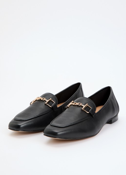 Dune London Grained loafer - detail 3 zwart