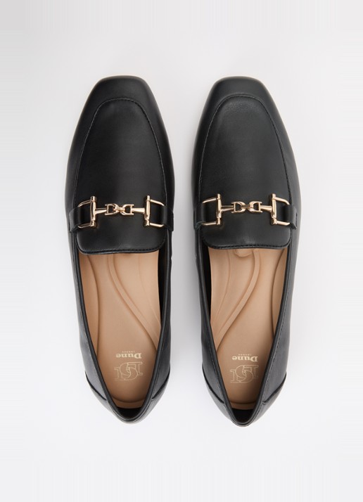 Dune London Grained loafer - detail 4 zwart
