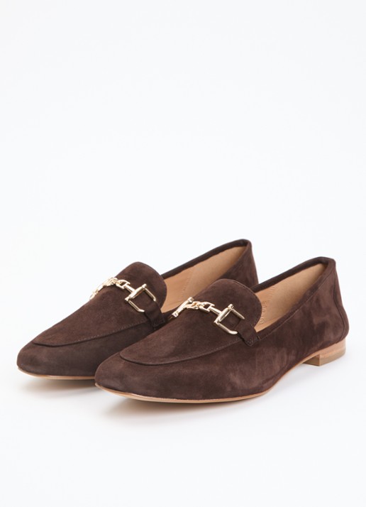 Dune London Grained loafer - detail 2 donkerbruin