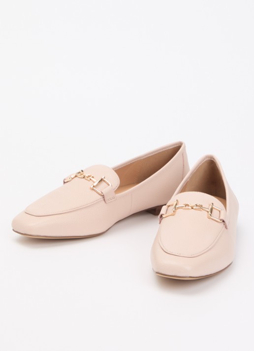 Dune London Grained loafer - detail 2 lichtroze