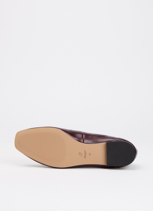 Dune London Grained loafer - detail 4 roodbruin