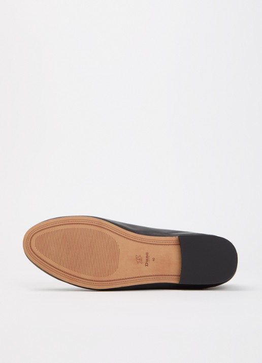 Dune London Greya loafer van leer met gespdetail - detail 3 zwart