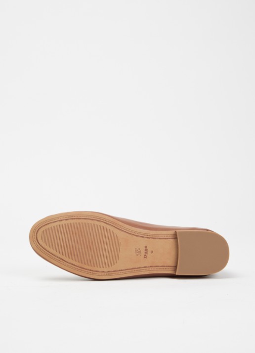 Dune London Greya loafer van leer met gespdetail - detail 4 cognac