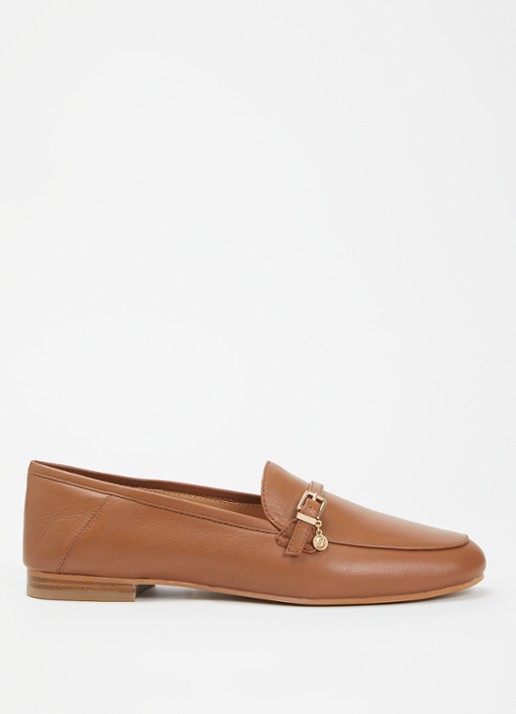 Dune London Greya loafer van leer met gespdetail