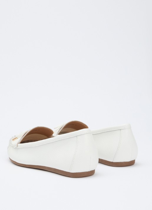 Dune London Grier mocassin van leer - achterkant 2 wit