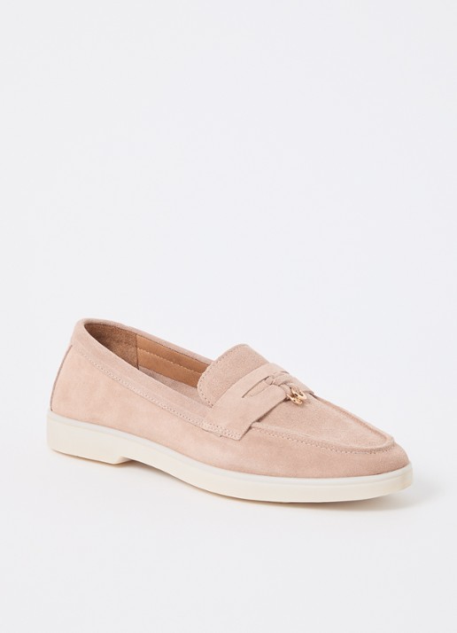 Dune London Grinning loafer van suède