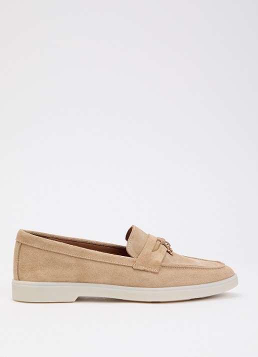 Dune London Grinning loafer van suède
