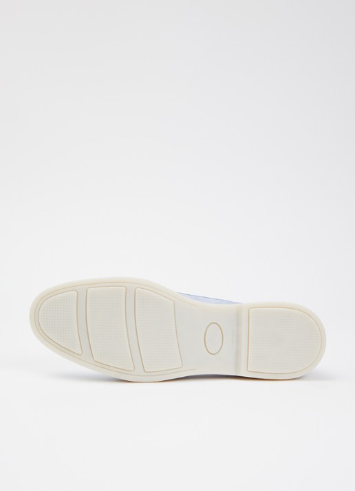 Dune London Grinning loafer van suède - detail 3 lichtblauw