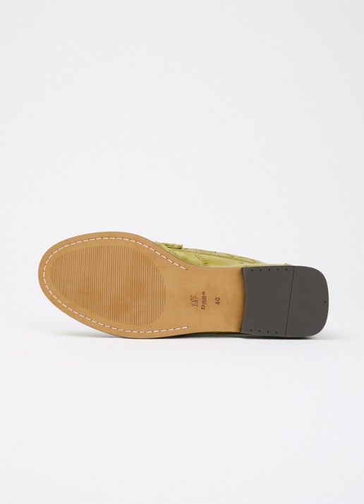 Dune London Grisella loafer van leer - detail 4 groen