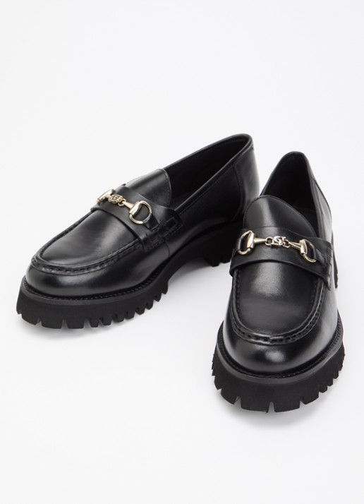 Dune London Grissinis T loafer - detail zwart