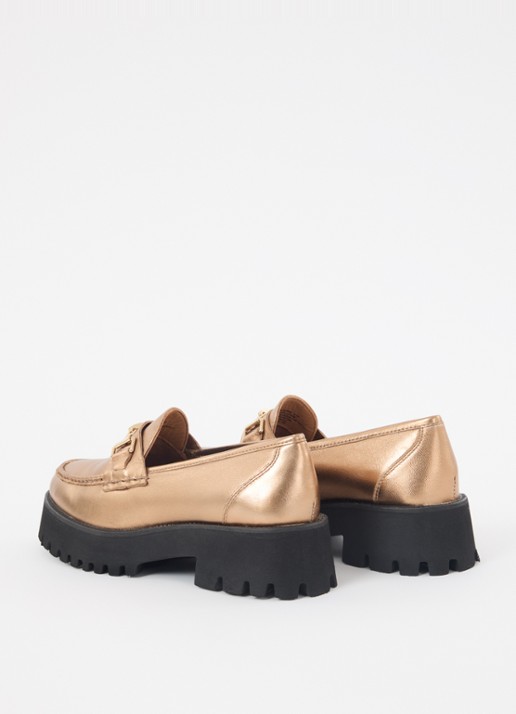 Dune London Groundbreaking loafer van leer - achterkant 2 brons