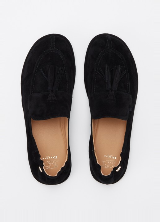 Dune London Grounding loafer van suède - detail 4 zwart