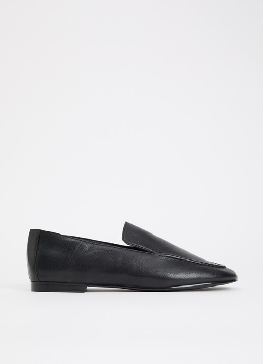 Dune London Gurl loafer van leer - voorkant 5 zwart